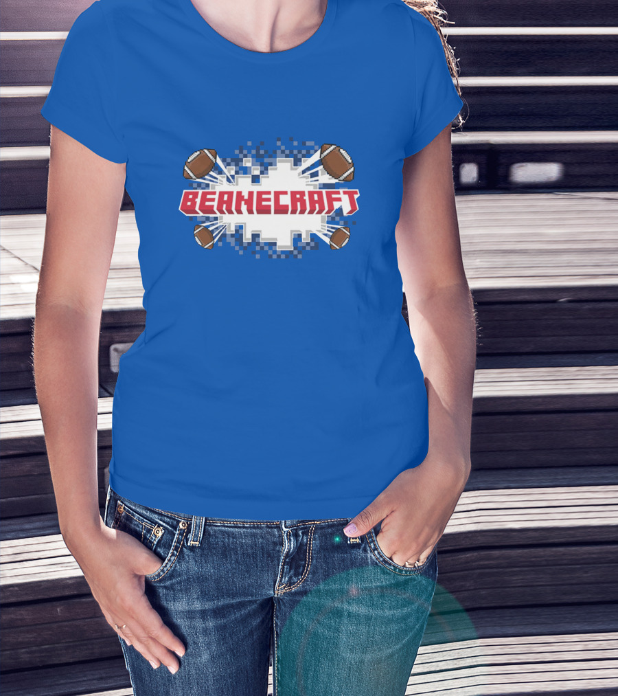 Beanecraft Pixel Style Football T-Shirt
