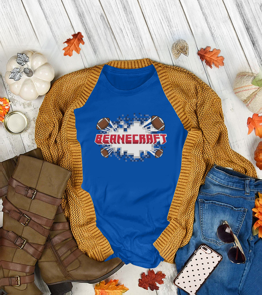 Beanecraft Pixel Style Football T-Shirt
