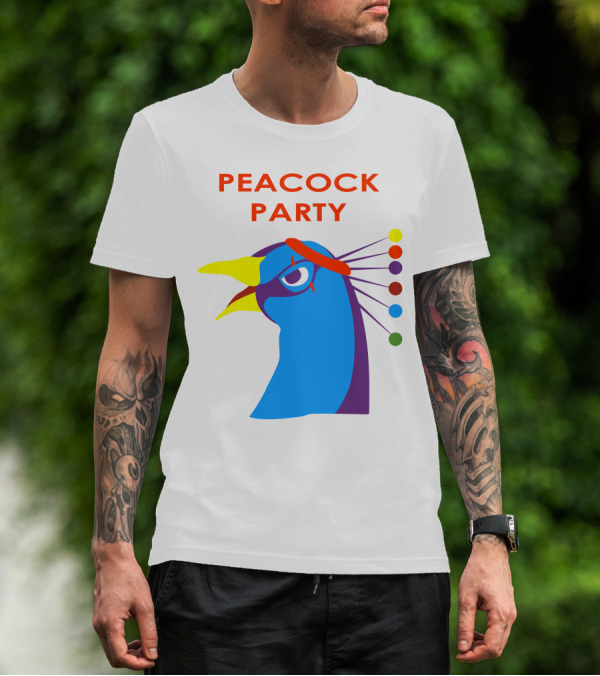 Auburn C Dylan Peacock Party Vibrant Head T-Shirt