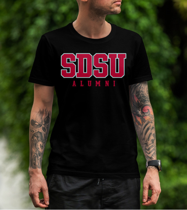 SDSU Alumni Red Block Letters T-Shirt