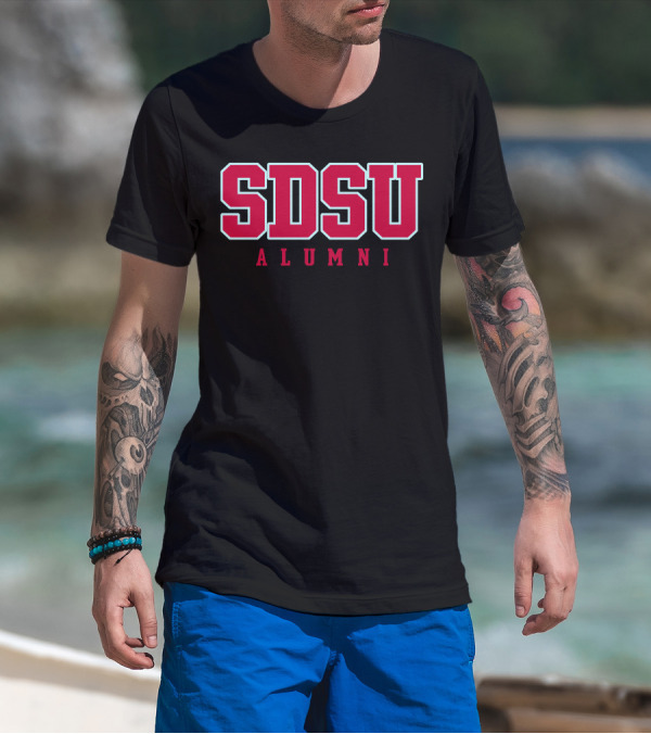 SDSU Alumni Red Block Letters T-Shirt