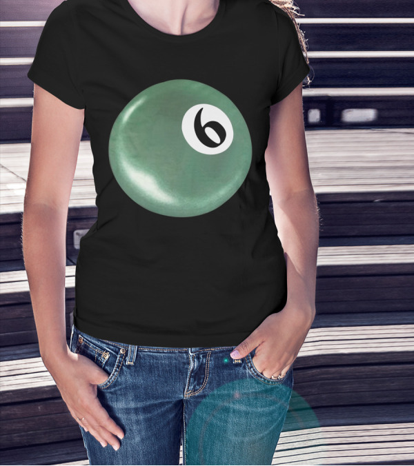 Syxx 6 Ball Green Pool Ball T-Shirt