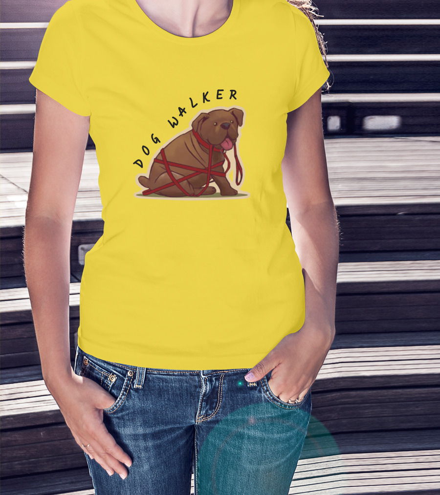 Dwight's Dog Walker Dead By Daylight Puppy Leash Wrapped T-Shirt