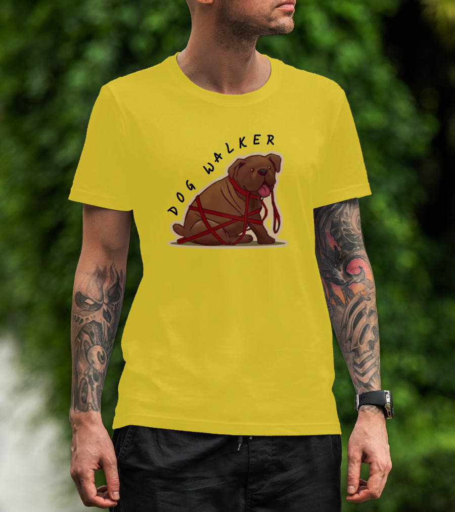 Dwight's Dog Walker Dead By Daylight Puppy Leash Wrapped T-Shirt