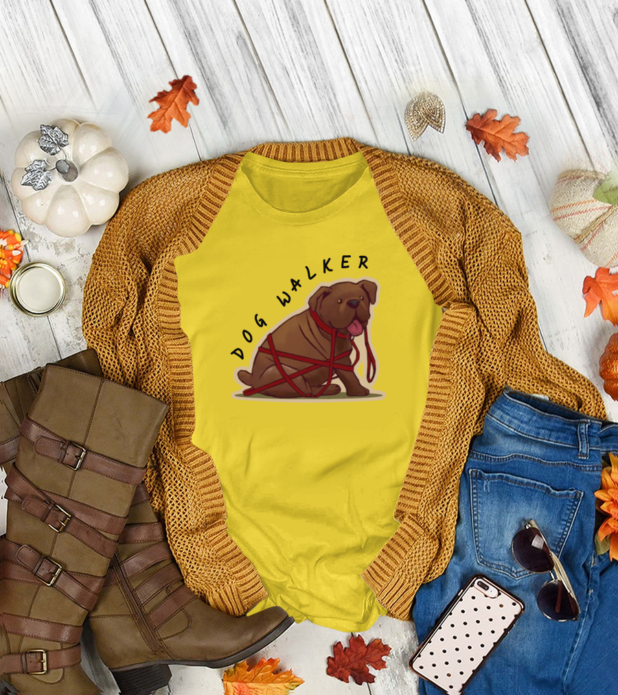 Dwight's Dog Walker Dead By Daylight Puppy Leash Wrapped T-Shirt