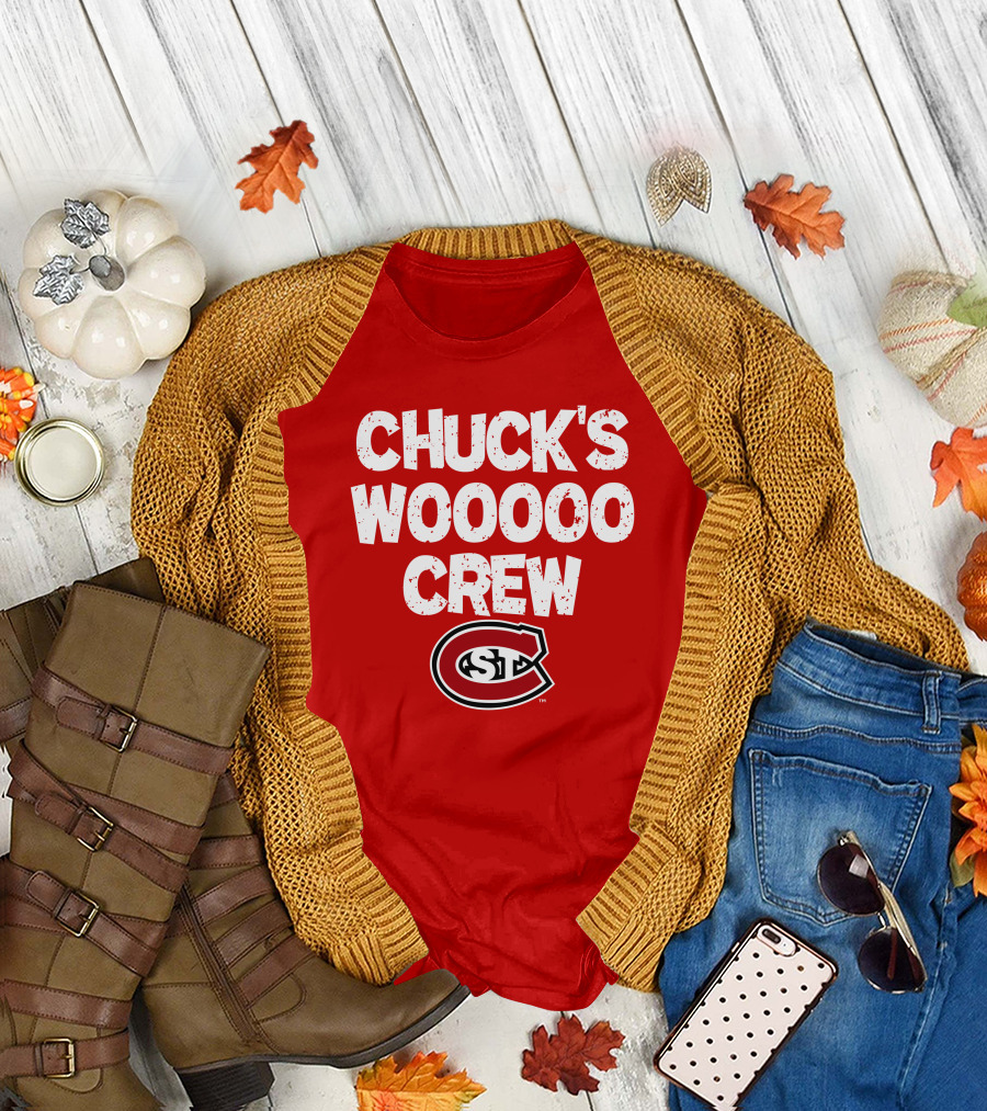 Chuck's Wooooo Crew SCSU Huskies T-Shirt
