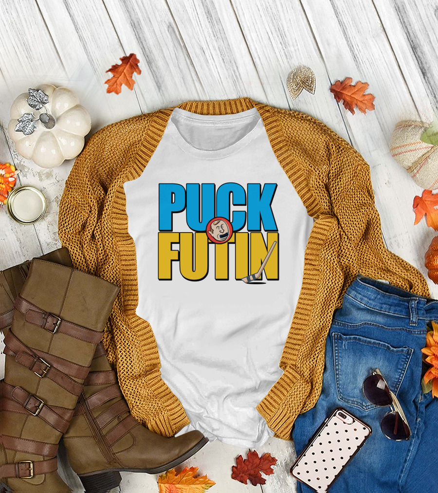 Stephanie Miller Puck Futin Hockey Stick Face T-Shirt