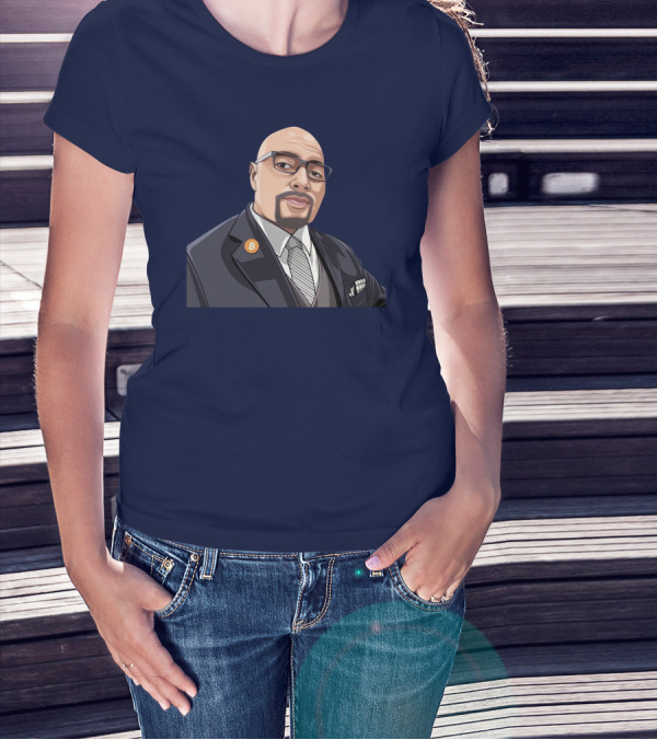 Lord Fusitu'a Bitcoin Enamel Pin Suit And Tie T-Shirt