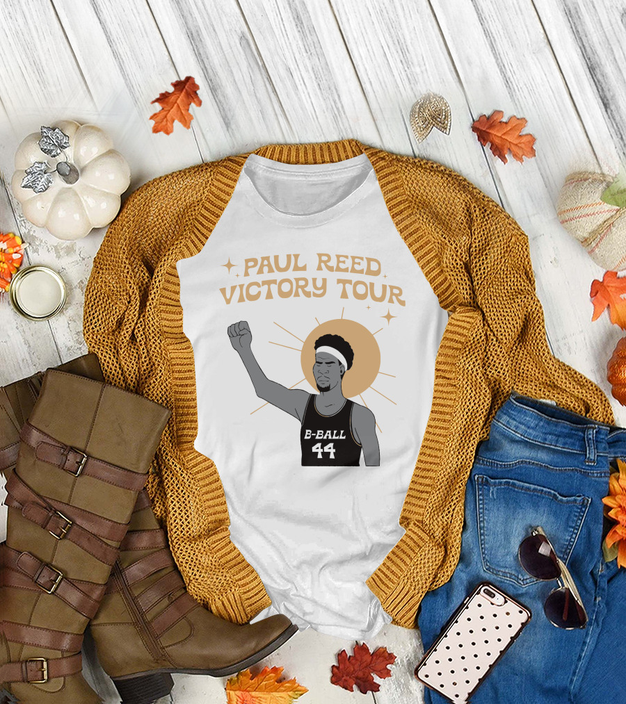 Paul Reed Victory Tour B-Ball 44 Raised Fist Basketball Star T-Shirt