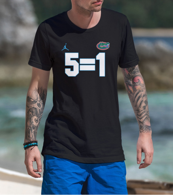 5=1 Gators Jordan Basketball T-Shirt