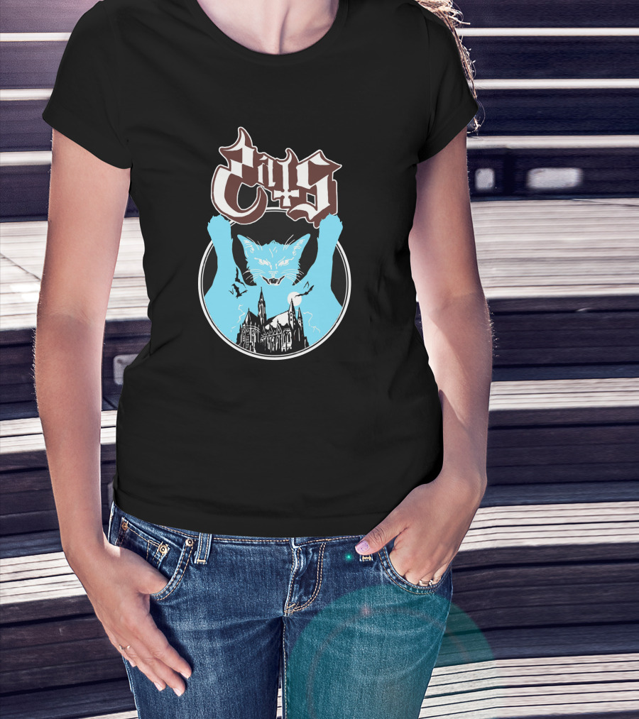 Opussy Cat Gothic Cathedral T-Shirt