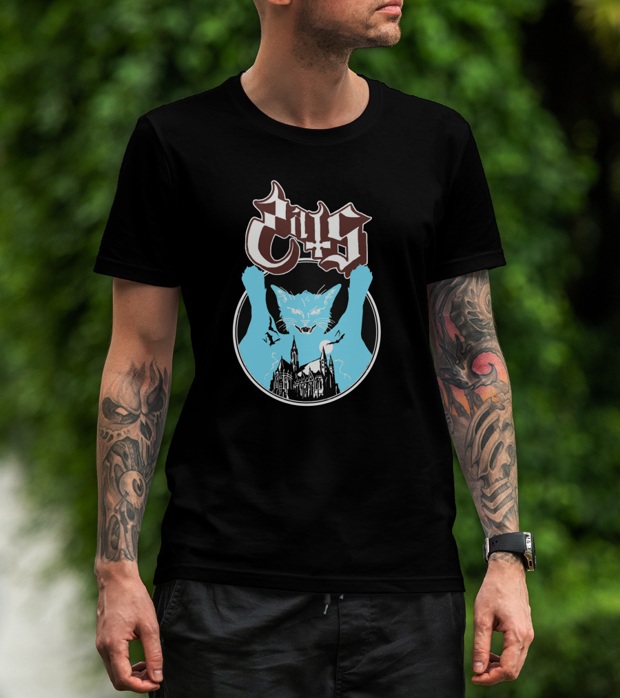 Opussy Cat Gothic Cathedral T-Shirt