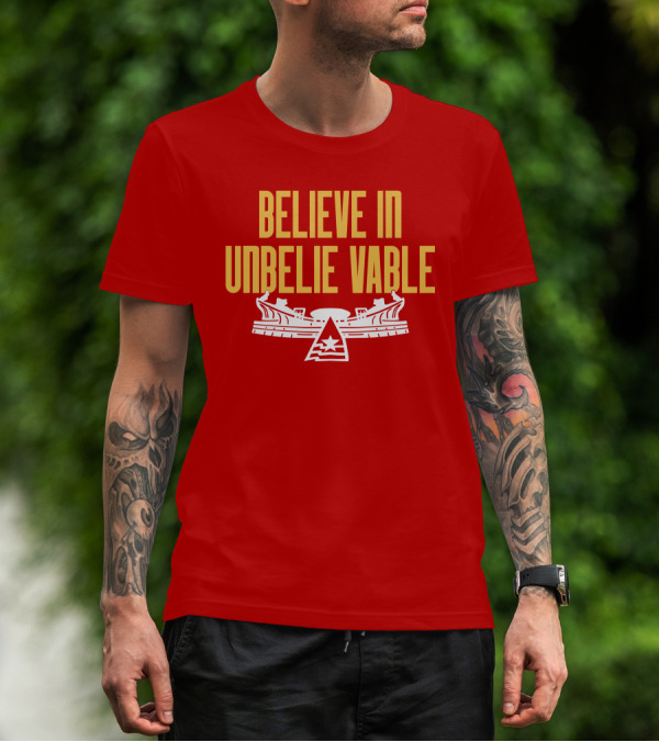 Kansas City Chiefs Believe In Unbelievable Stadium Emblem T-Shirt