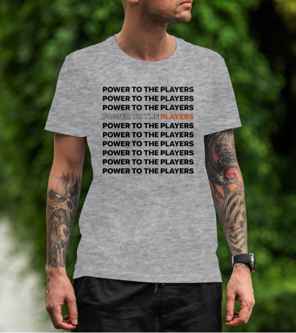 Power To The Players Bold Repeated T-Shirt
