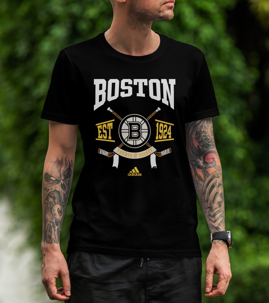 Boston Bruins Boston Est 1924 The Hub Of Hockey T-Shirt