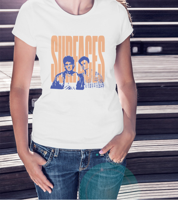 Surfaces Stencil Off White Portrait Bold Typography T-Shirt