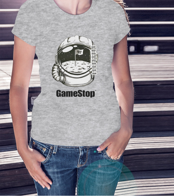 GameStop Astronaut Moon Medium Flag T-Shirt