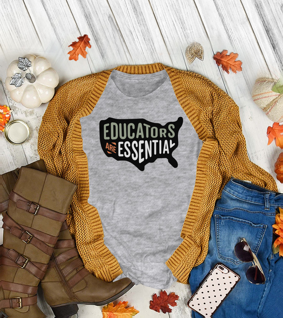 Educators Are Essential USA Map T-Shirt
