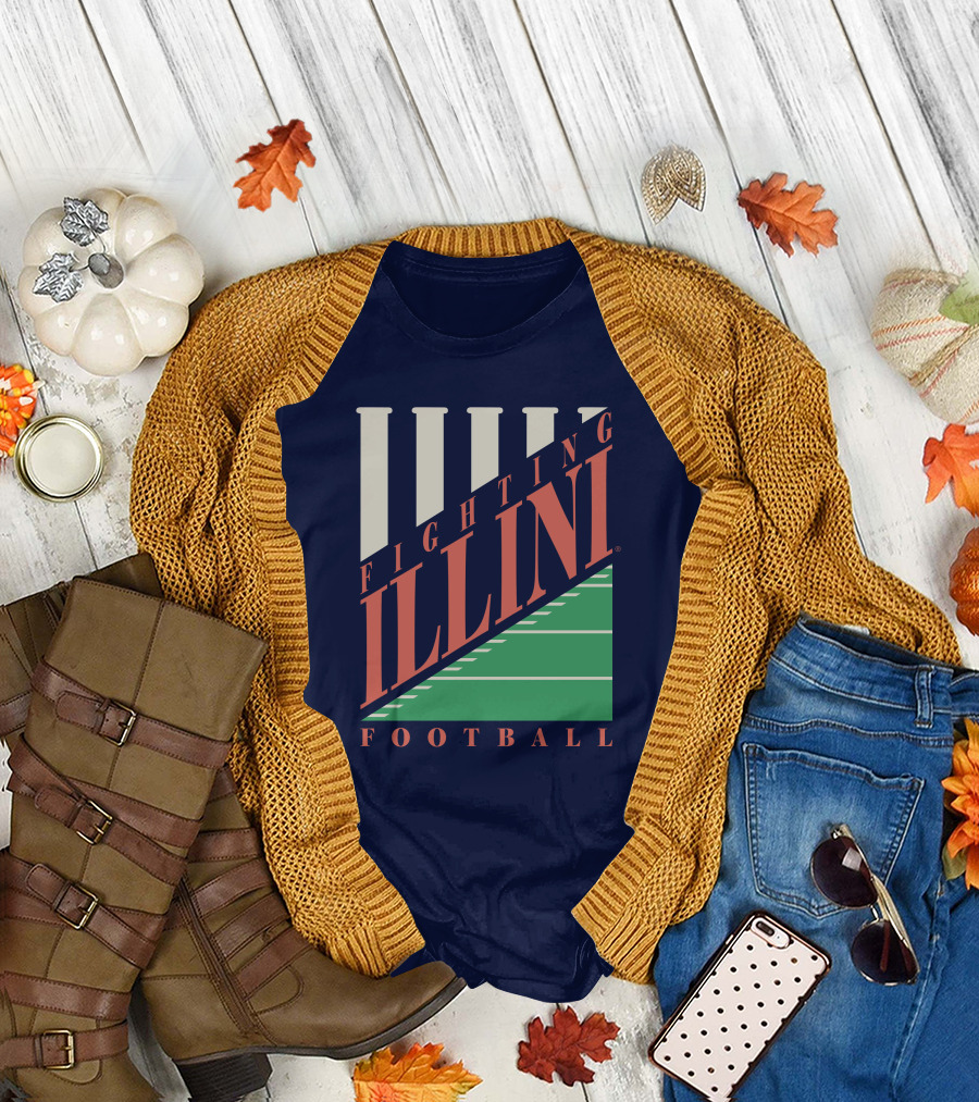 Fighting Illini Football Illinois Field Stripes T-Shirt