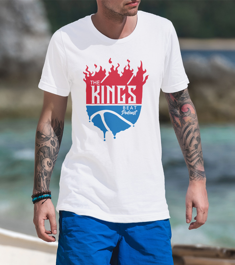 The Kings Beat Podcast Flame Basketball Drip T-Shirt