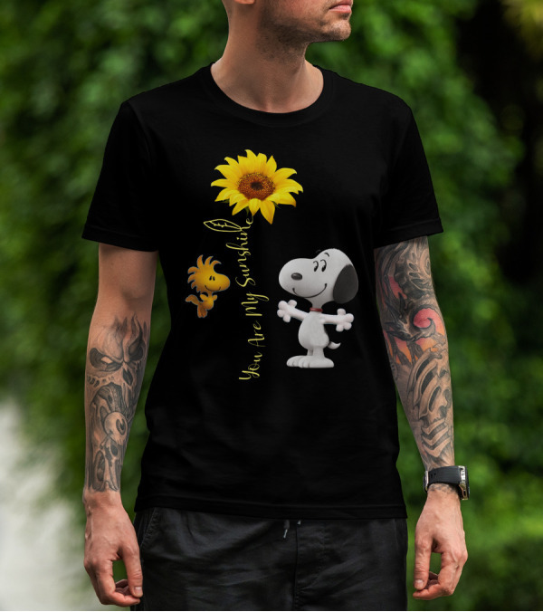 Snoopy And Woodstock You Are My Sunshine Sunflower T-Shirt