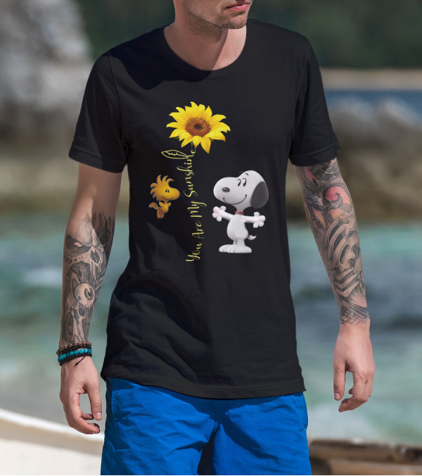 Snoopy And Woodstock You Are My Sunshine Sunflower T-Shirt