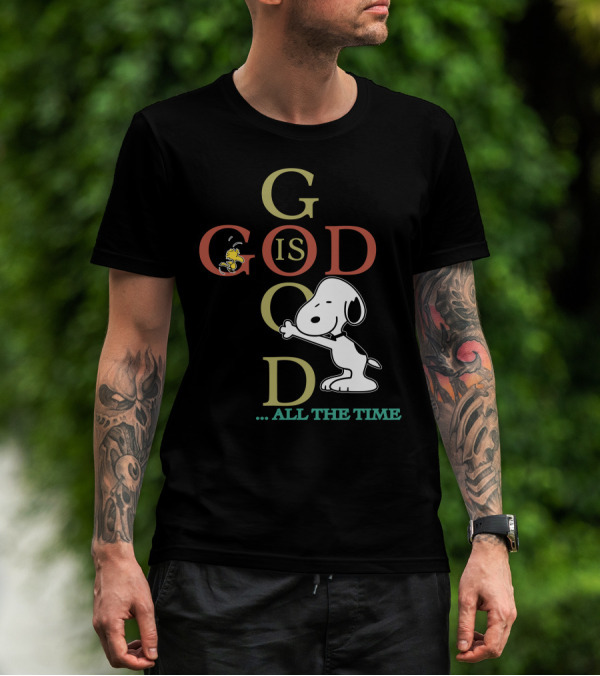 Snoopy And Woodstock God Is Good All The Time Peanuts Collection T-Shirt