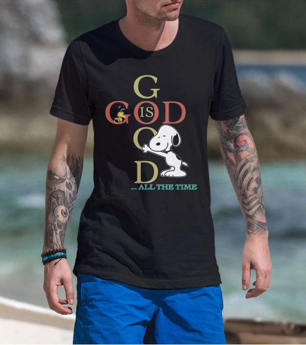 Snoopy And Woodstock God Is Good All The Time Peanuts Collection T-Shirt