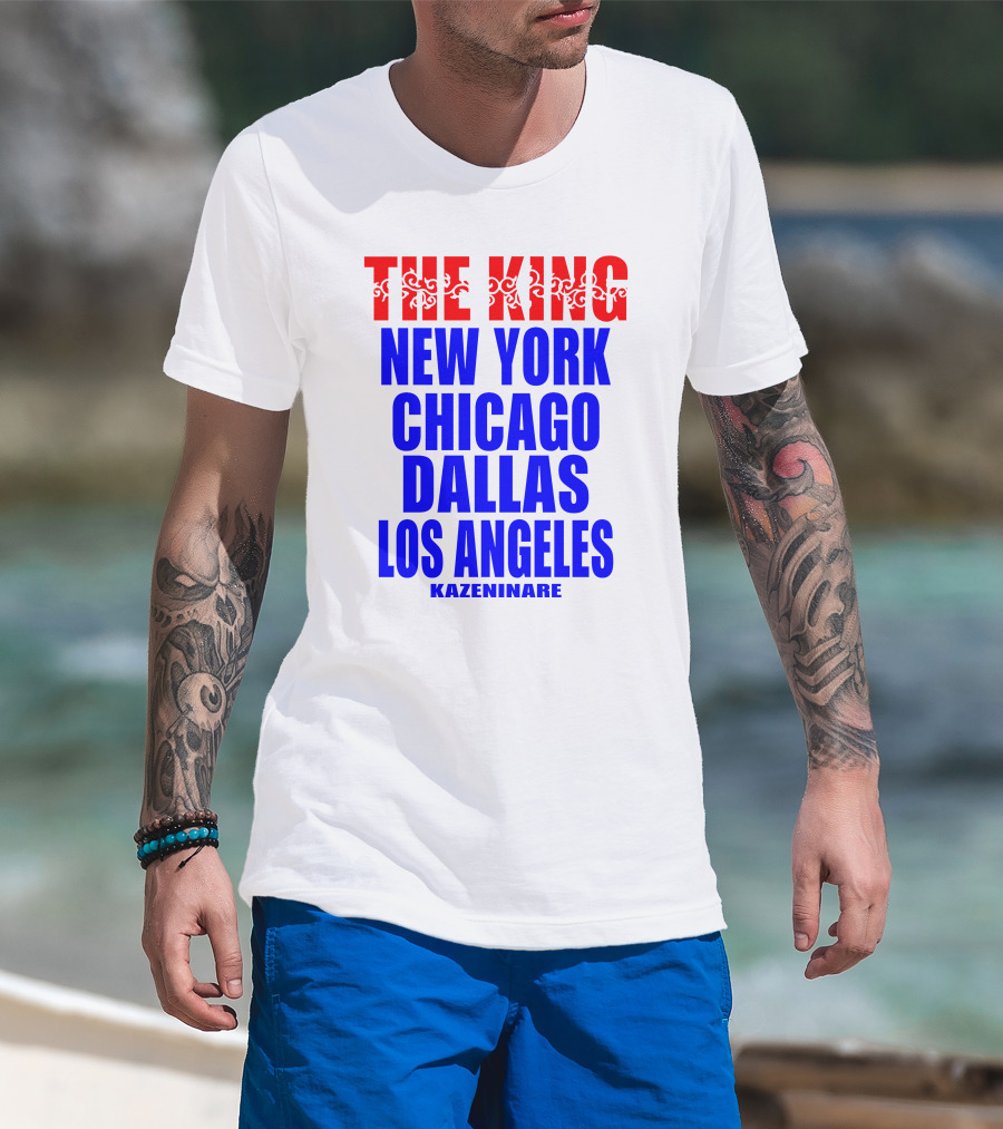 Minoru Suzuki The King New York Chicago Dallas Los Angeles Kazeninare NJPW1972 Shop T-Shirt