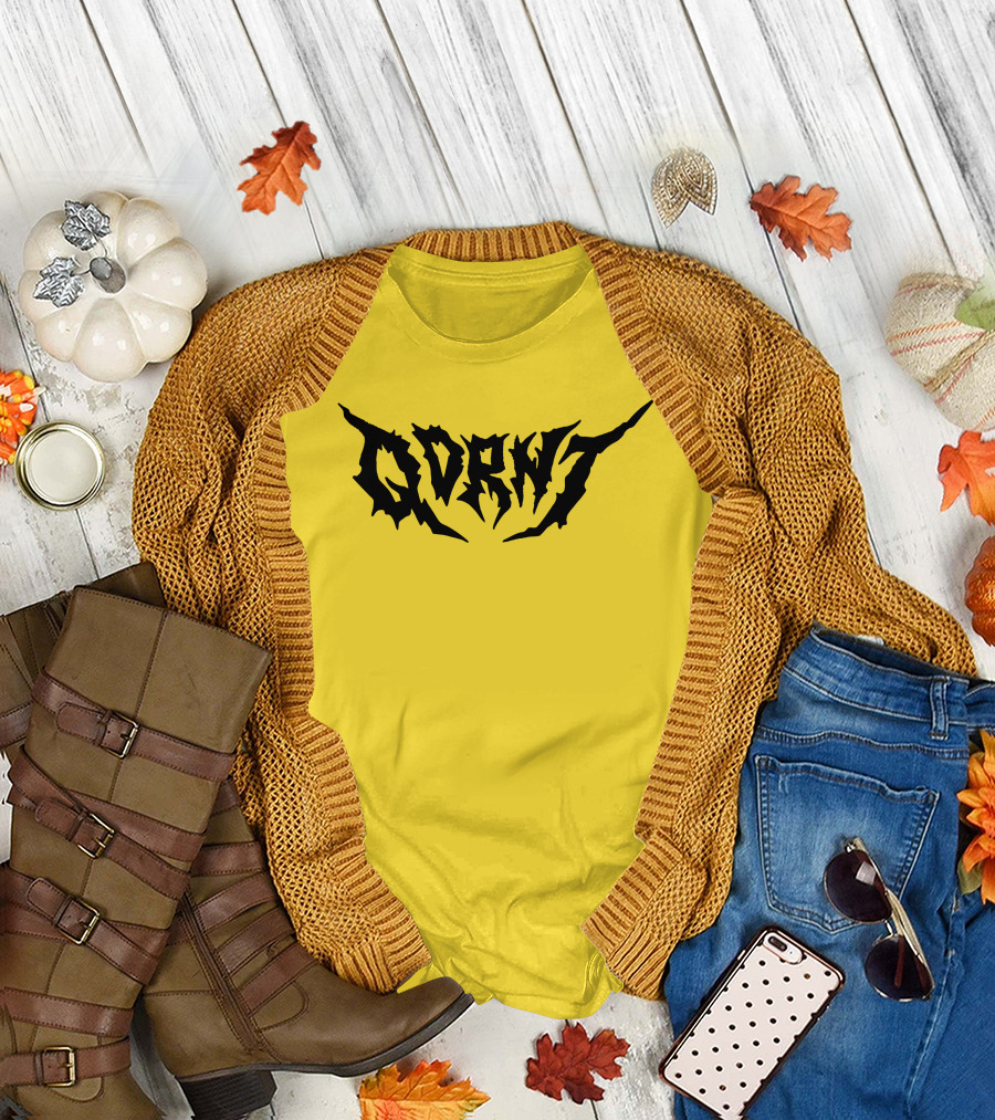 Qdrnt Gothic Style Text with Jagged Font T-Shirt