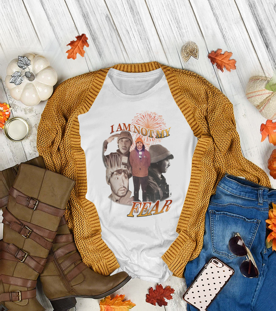 I Am Not My Fear Fireworks and Collage Portraits T-Shirt