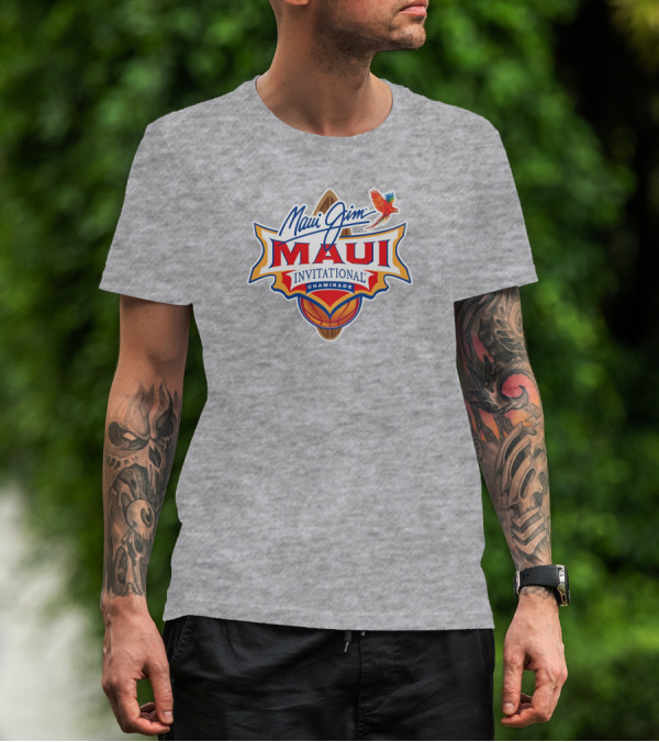 Maui Jim Invitational Chaminade Basketball Surfboard Logo עם תוכי T-Shirt