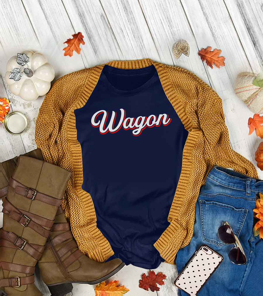 Wagon NJ Style Vintage Script T-Shirt