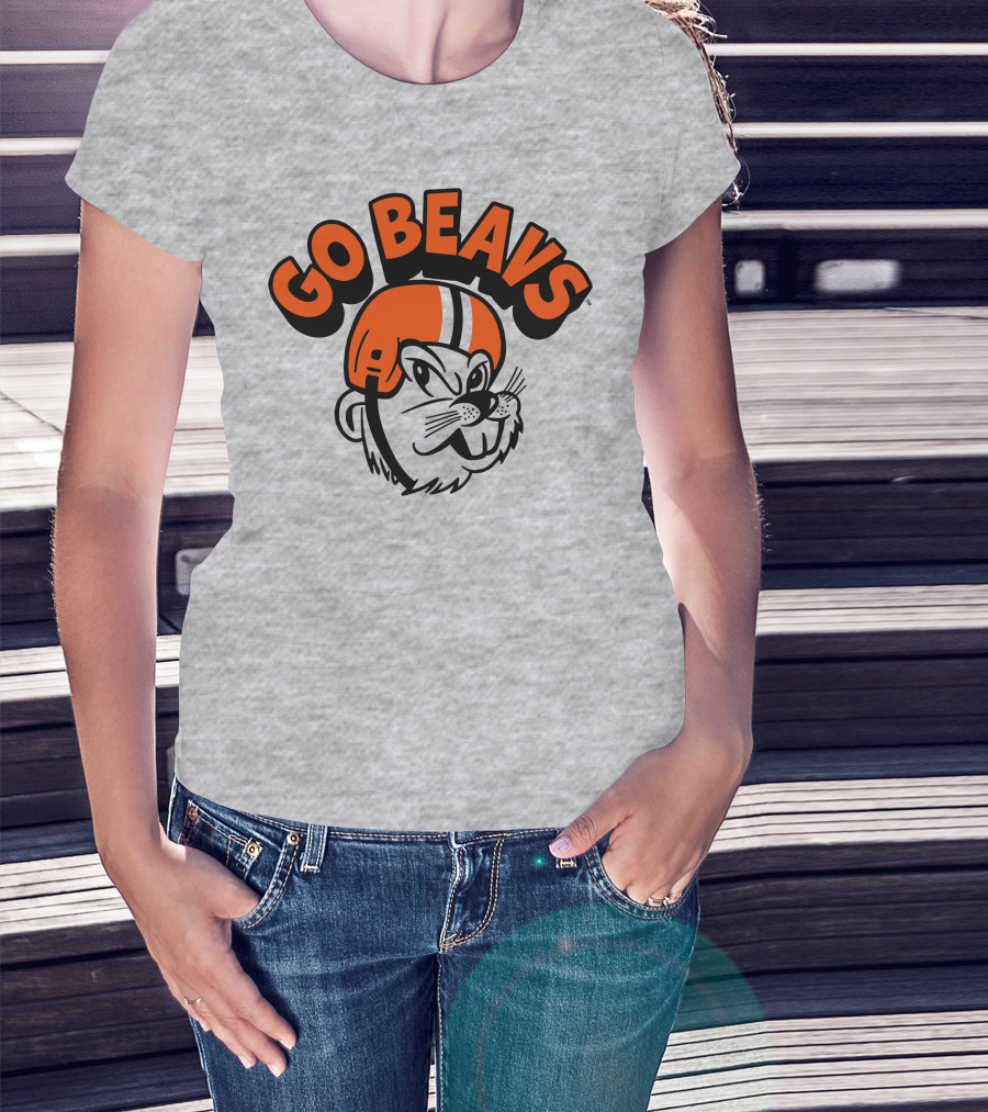 Vintage OSU Go Beavs Football Beaver Mascot T-Shirt