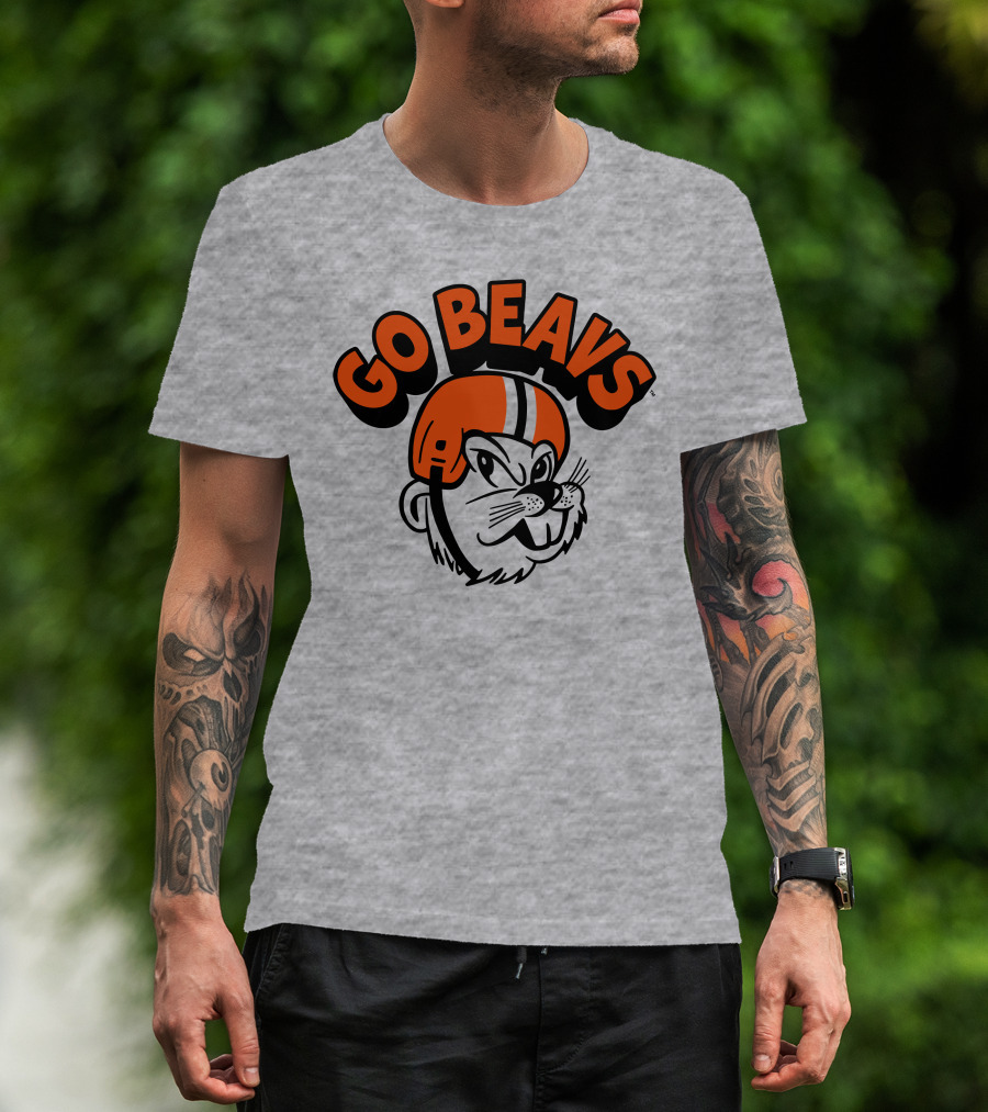 Vintage OSU Go Beavs Football Beaver Mascot T-Shirt