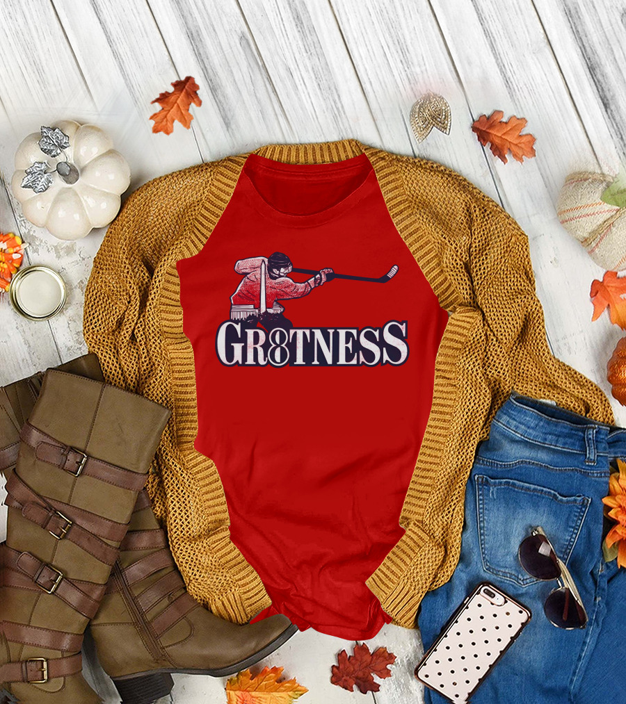 Gr8tness Ice Hockey Player Skating Action T-Shirt