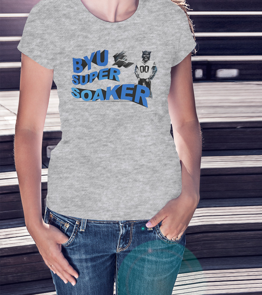 BYU Super Soaker Wildcat Jersey 00 Blue Motion T-Shirt
