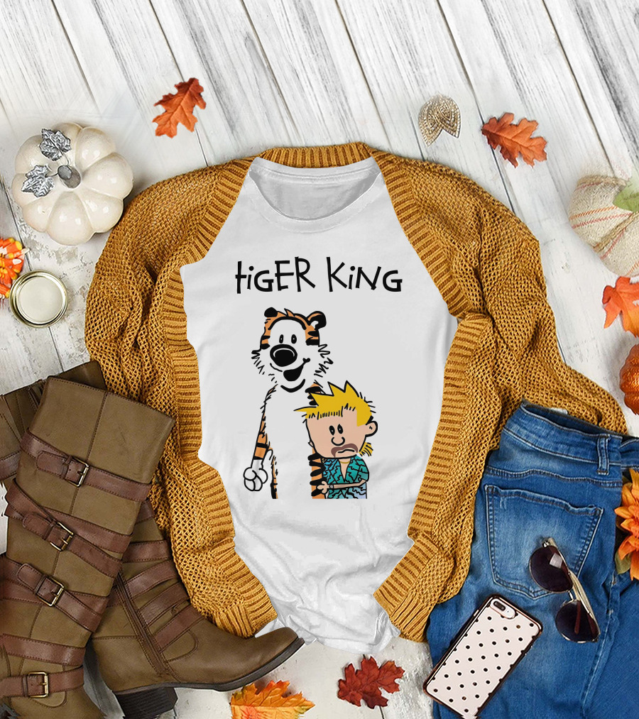 Tiger King Calvin And Hobbes Meme T-Shirt