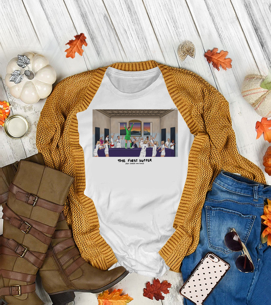 The First Supper After Football Came Home Art by David Squires T-Shirt