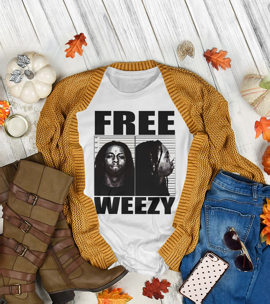FREE WEEZY Lil Wayne Mugshot T-Shirt