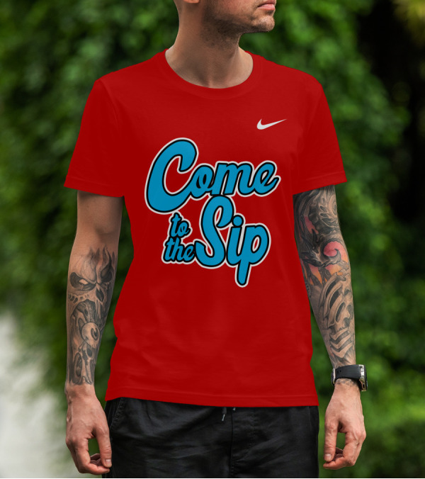 Kelvin Bolden Come To The Sip Red And Blue Script T-Shirt