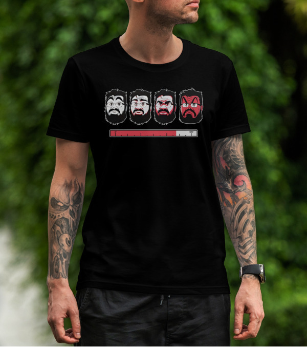 Oneyplays Merch Angry Cali Corey Emotion Meter Faces T-Shirt