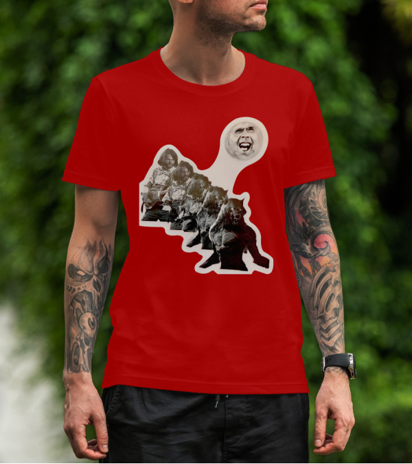 Hilarious Meme Jeffrey Wolf Transformation Full Moon Face Reaction T-Shirt