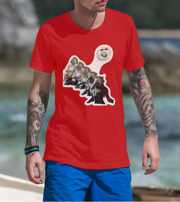 Hilarious Meme Jeffrey Wolf Transformation Full Moon Face Reaction T-Shirt