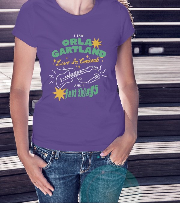 I Saw Orla Gartland Live In Concert And I Felt Things Guitar Microphone Stars T-Shirt