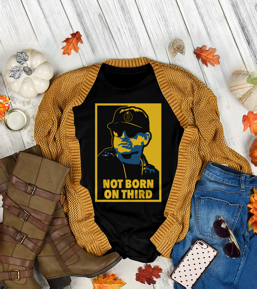 Not Born On Third Baseball Cap Sunglasses T-Shirt
