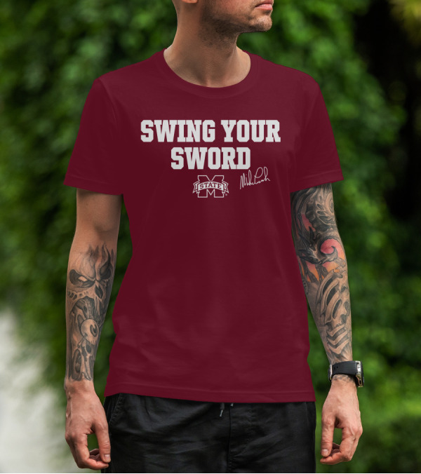 Swing Your Sword Mike Leach M State T-Shirt