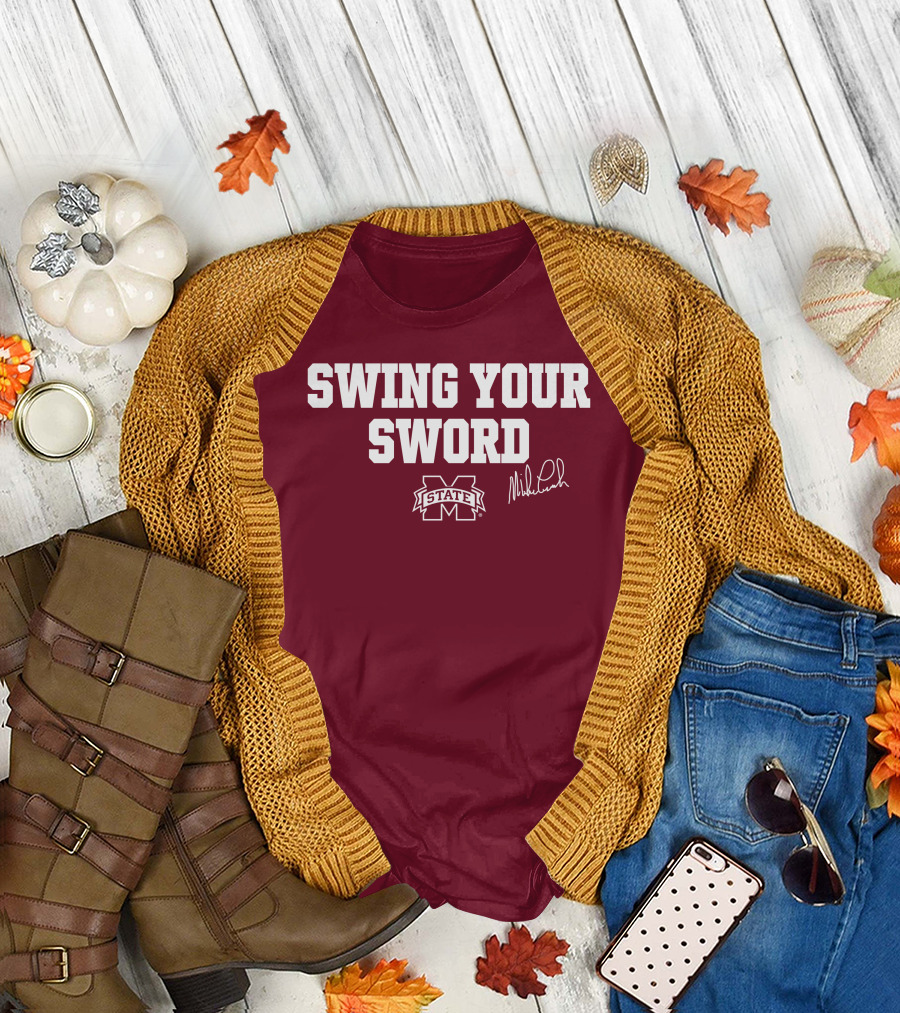 Swing Your Sword Mike Leach M State T-Shirt