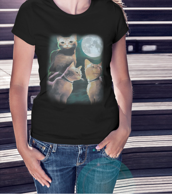 Annapurna Interactive Three Cats Under The Moon T-Shirt