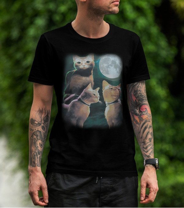 Annapurna Interactive Three Cats Under The Moon T-Shirt